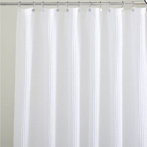West Elm Waffle Shower Curtain 72x74 White
